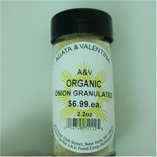 A&V Organic Onion Granulated (2.2oz.)