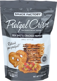 Snack Factory Sea Salt & Cracker Pepper Pretzel Crisps (7.2oz)