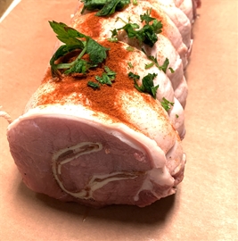 Stfd Boneless Loin Of Pork With Prosciutto & Cheese