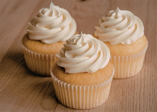 Mini Vanilla Cupcake with Vanilla Buttercream Frosting