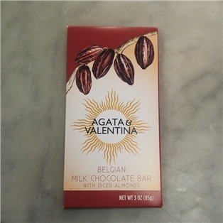 A&V Belgian Diced Almond Milk Chocolate Bar (3oz.)