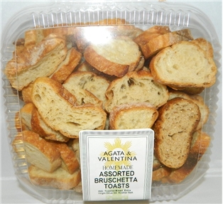 Homemade Assorted Bruschetta Toasts