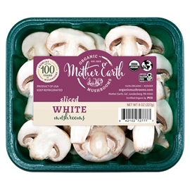 Mother Earth Organic Sliced White Mushrooms (8oz)